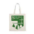 Suburban Ski Club Natural Tote Bag - Eco-Friendly, Holiday Gift Bag, Everyday Use, Reusable Shopping Bag, Winter Sports