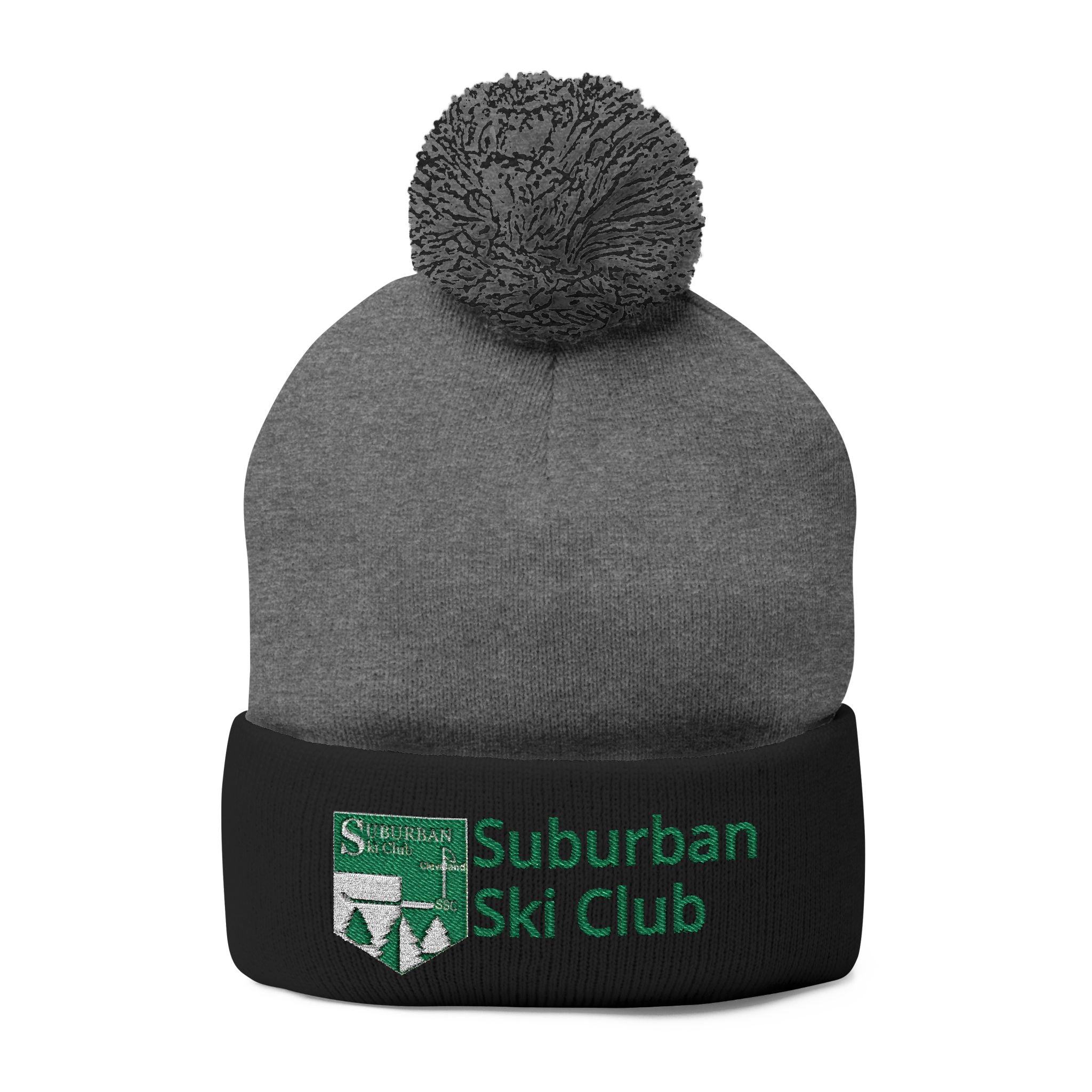 SSC Cozy Pom-Pom Knit Cap with Embroidery | Winter Beanie