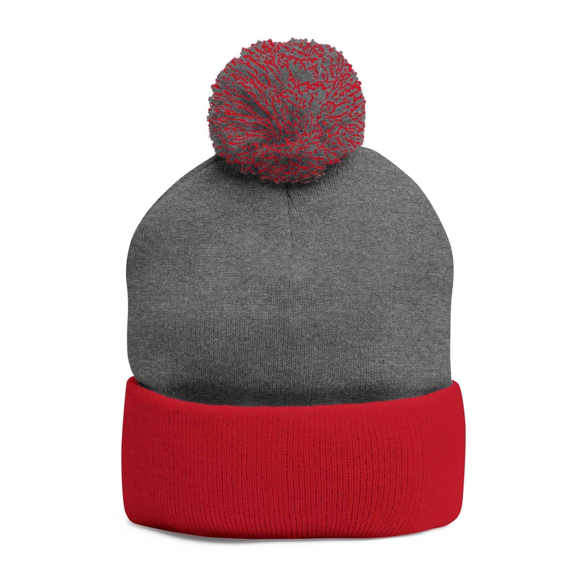 SSC Cozy Pom-Pom Knit Cap with Embroidery | Winter Beanie