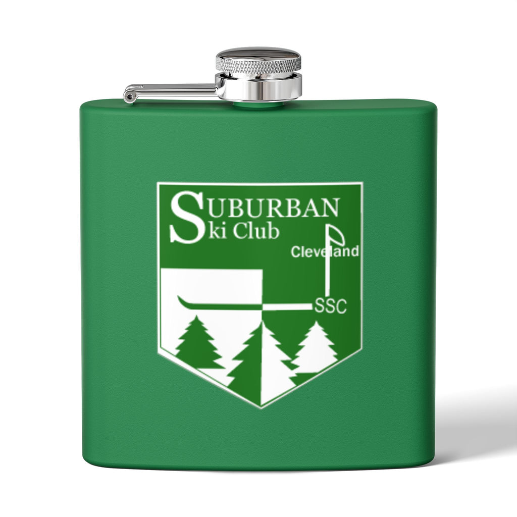 Gondola Ready SSC Stainless Steel Flask, perfect for a quick warm up between runs!