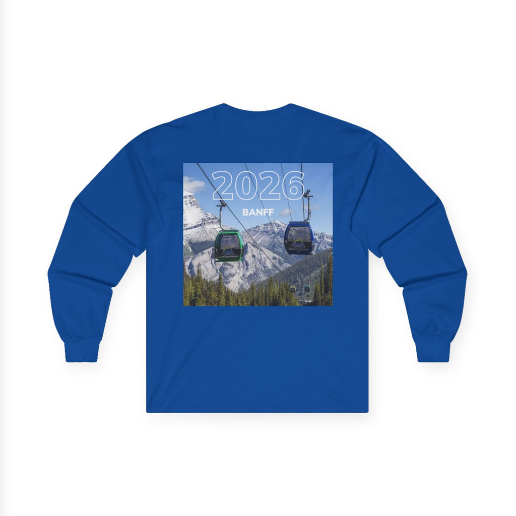 Banff 2026 Adventure Long Sleeve Tee | Unisex, Travel Shirt, Mountain Decor, 2026 Ski Club Essential