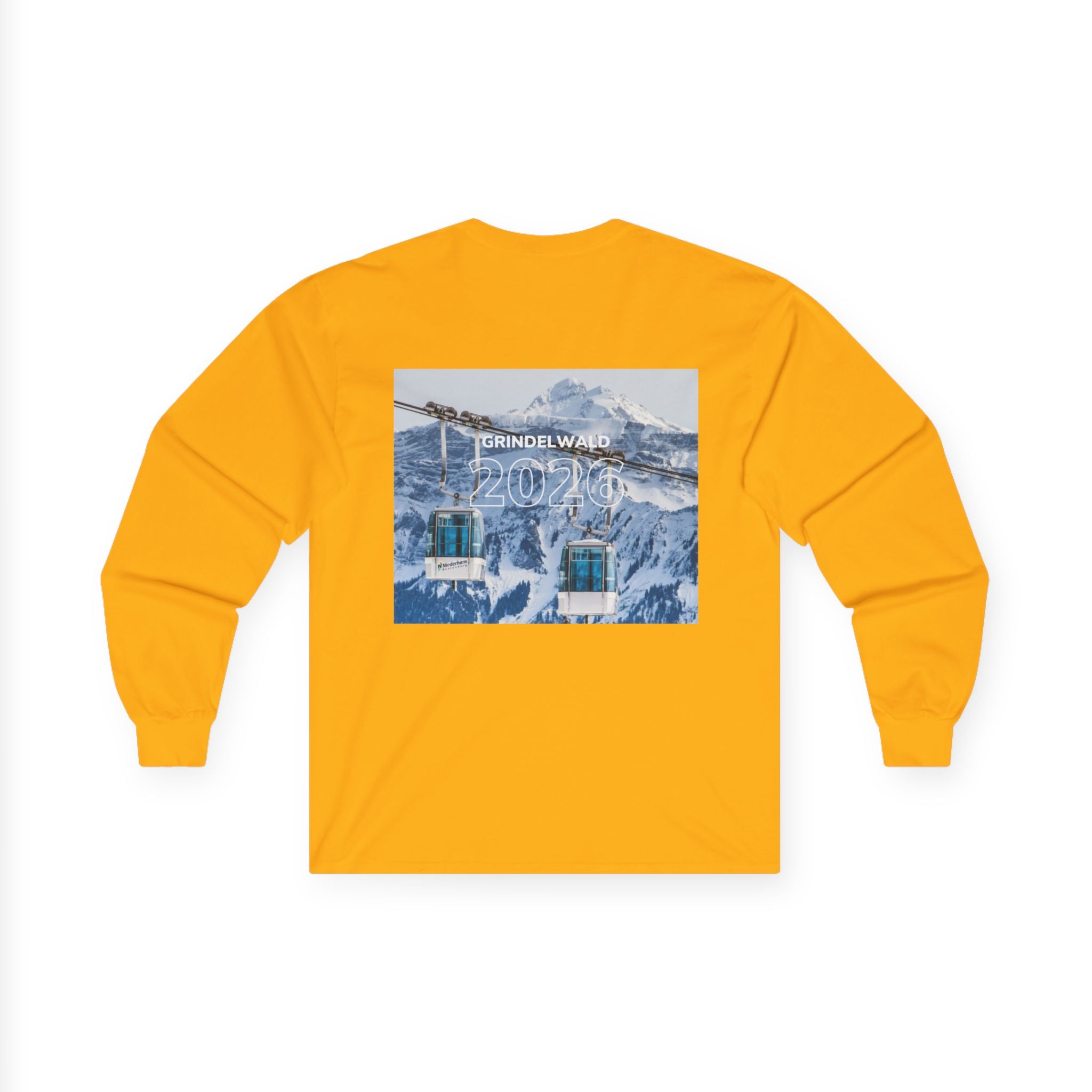 Grindelwald 2026 Adventure Long Sleeve Tee, Cozy Travel Shirt, Ski Club Essential, Makes the Perfect Holiday Gift