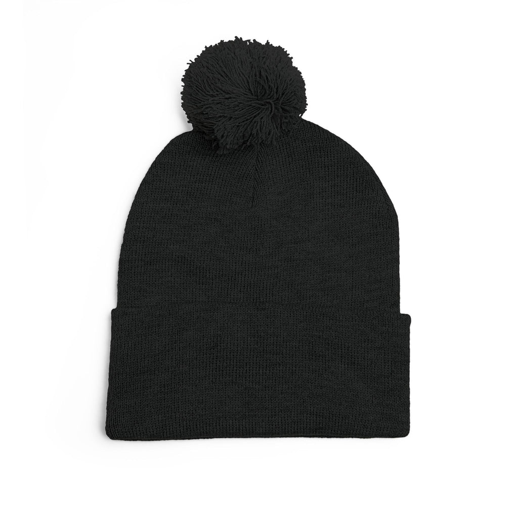 SSC Cozy Pom-Pom Knit Cap with Embroidery | Winter Beanie