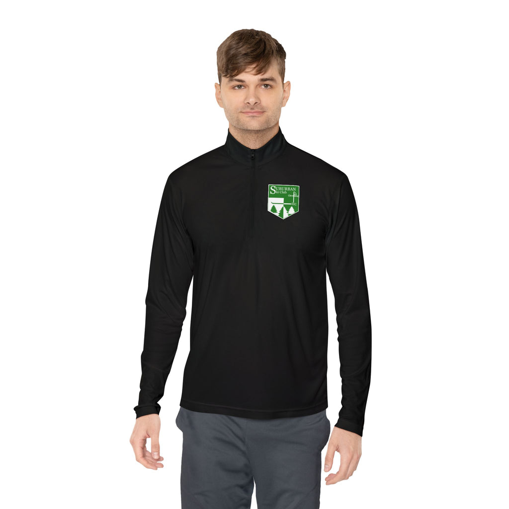 Suburban Cozy Unisex Quarter-Zip Pullover for Outdoor Adventures | Ideal for Ski Club, Travel, Gifting, Sports, Après Ski, and Casual Wear
