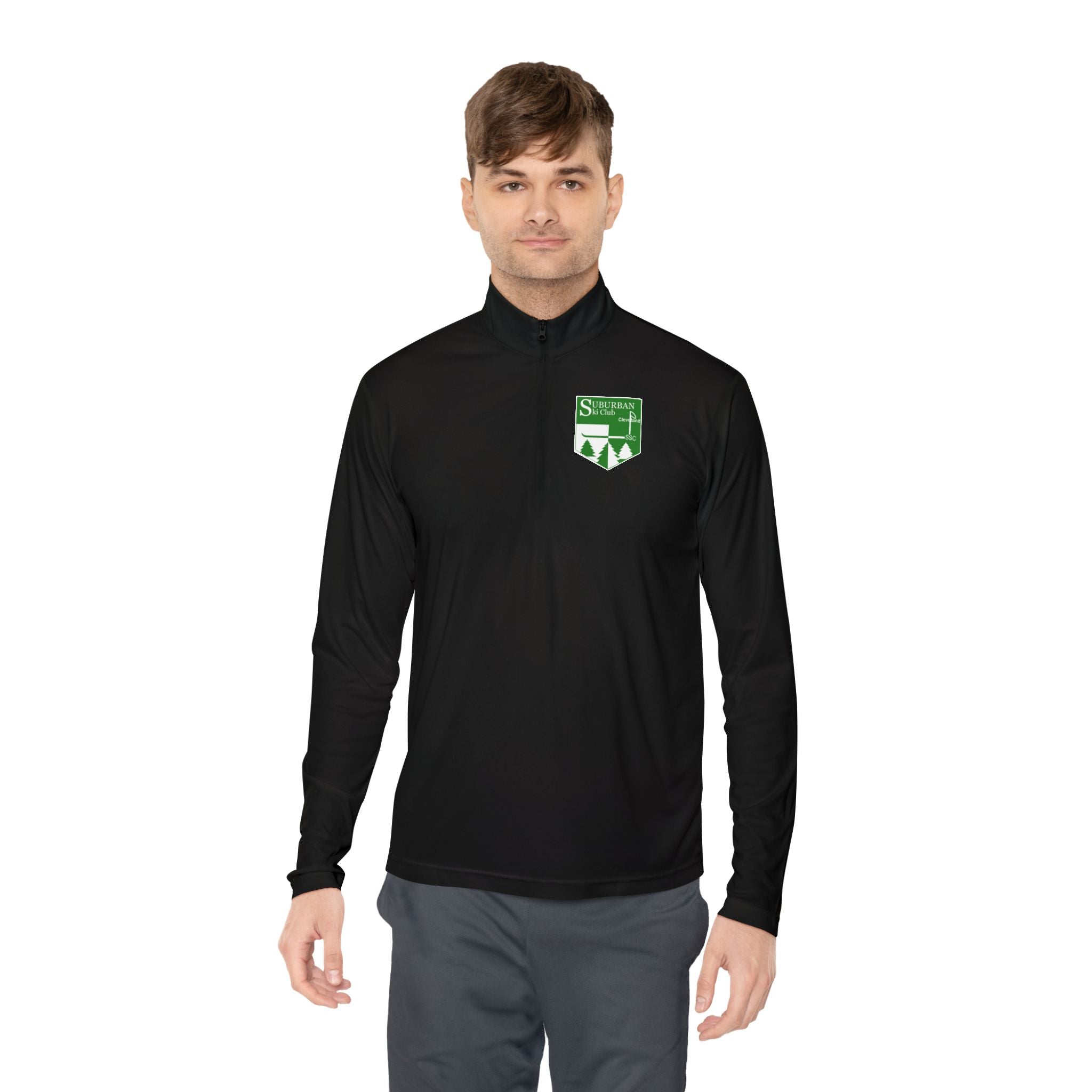 Suburban Cozy Unisex Quarter-Zip Pullover for Outdoor Adventures | Ideal for Ski Club, Travel, Gifting, Sports, Après Ski, and Casual Wear