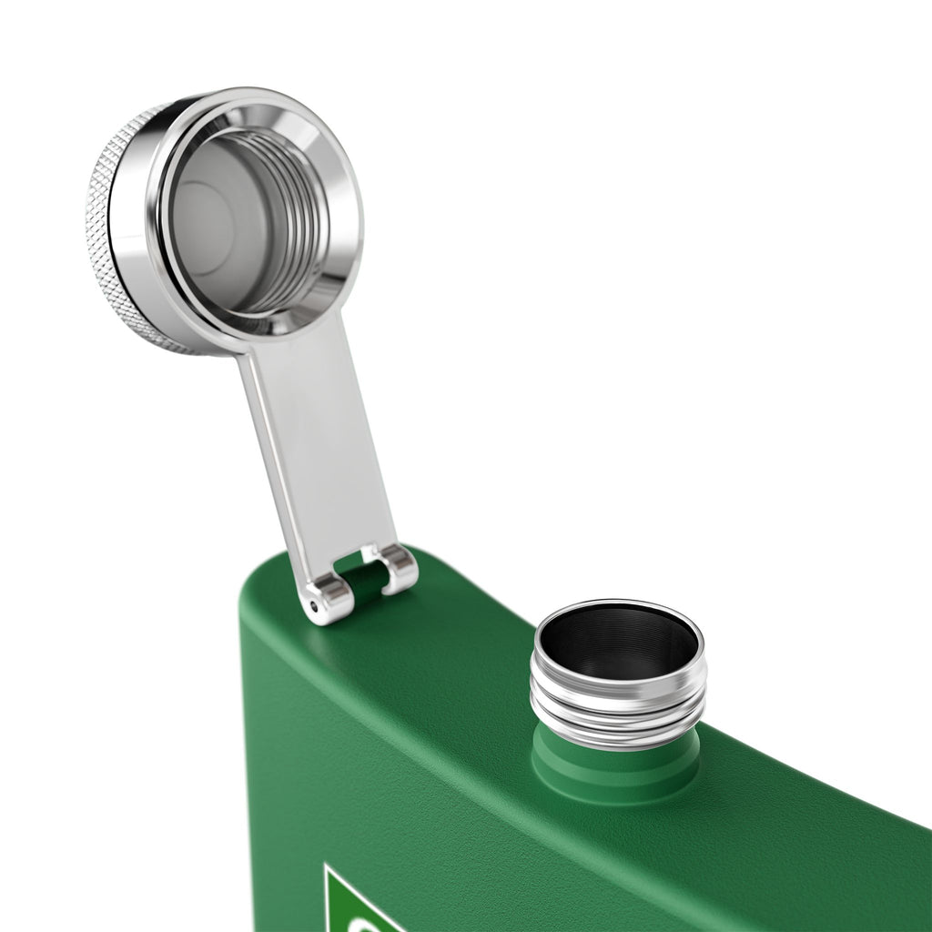 Gondola Ready SSC Stainless Steel Flask, perfect for a quick warm up between runs!