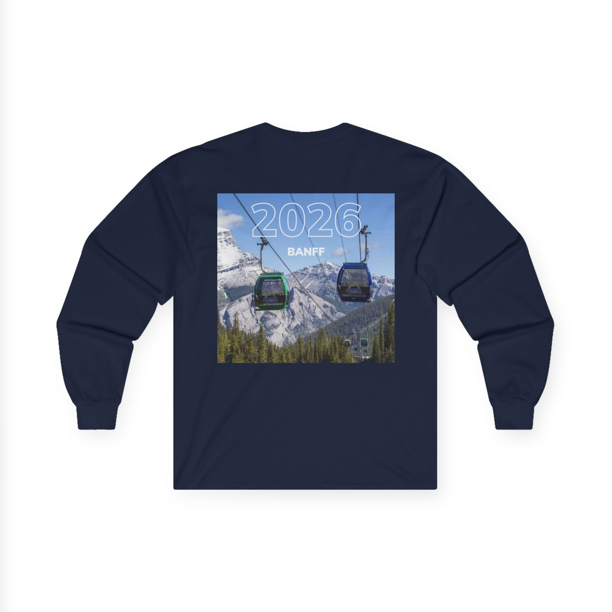 Banff 2026 Adventure Long Sleeve Tee | Unisex, Travel Shirt, Mountain Decor, 2026 Ski Club Essential