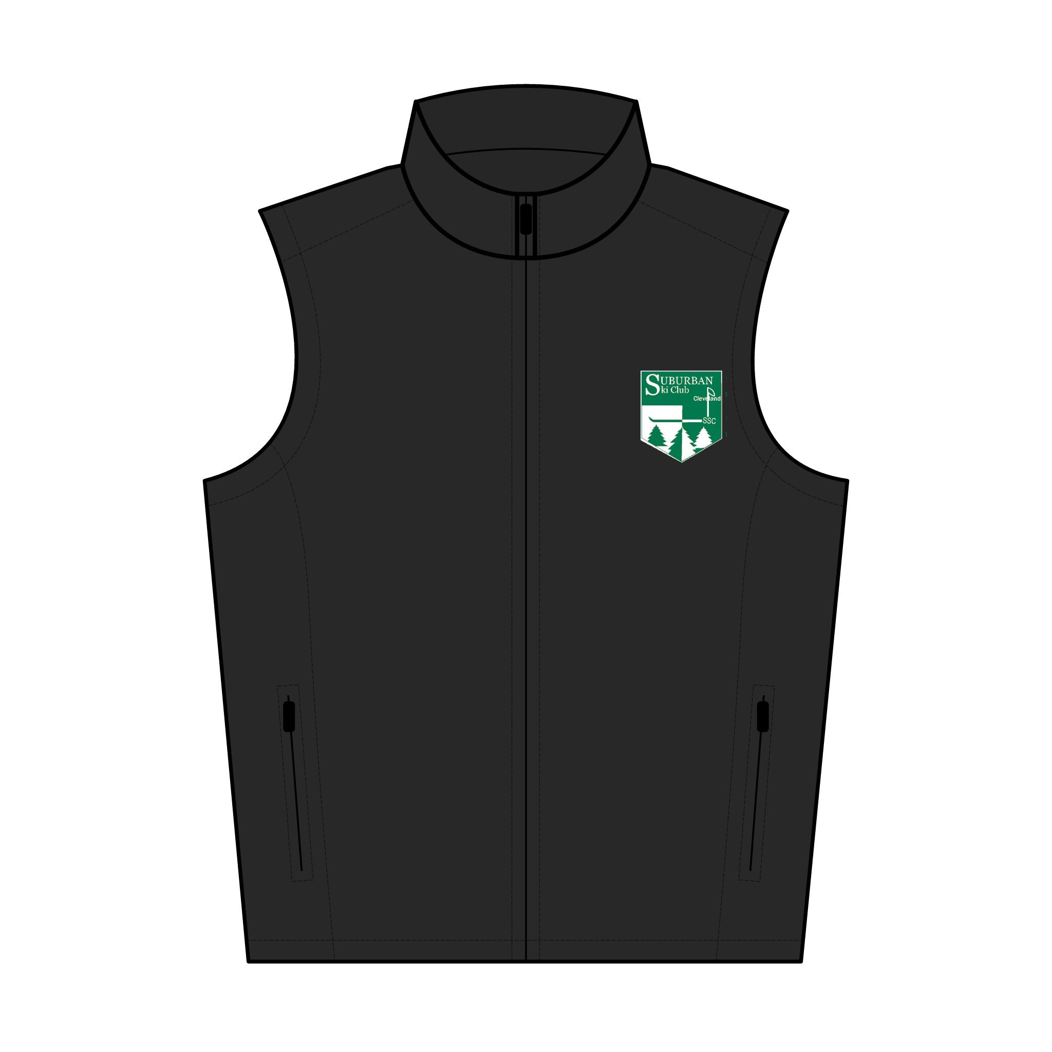 SSC Men's Soft Shell Vest with Custom Embroidery | Stylish Outdoor Layering Piece | Ideal for Gifts, Après Ski, SSC Sportswear