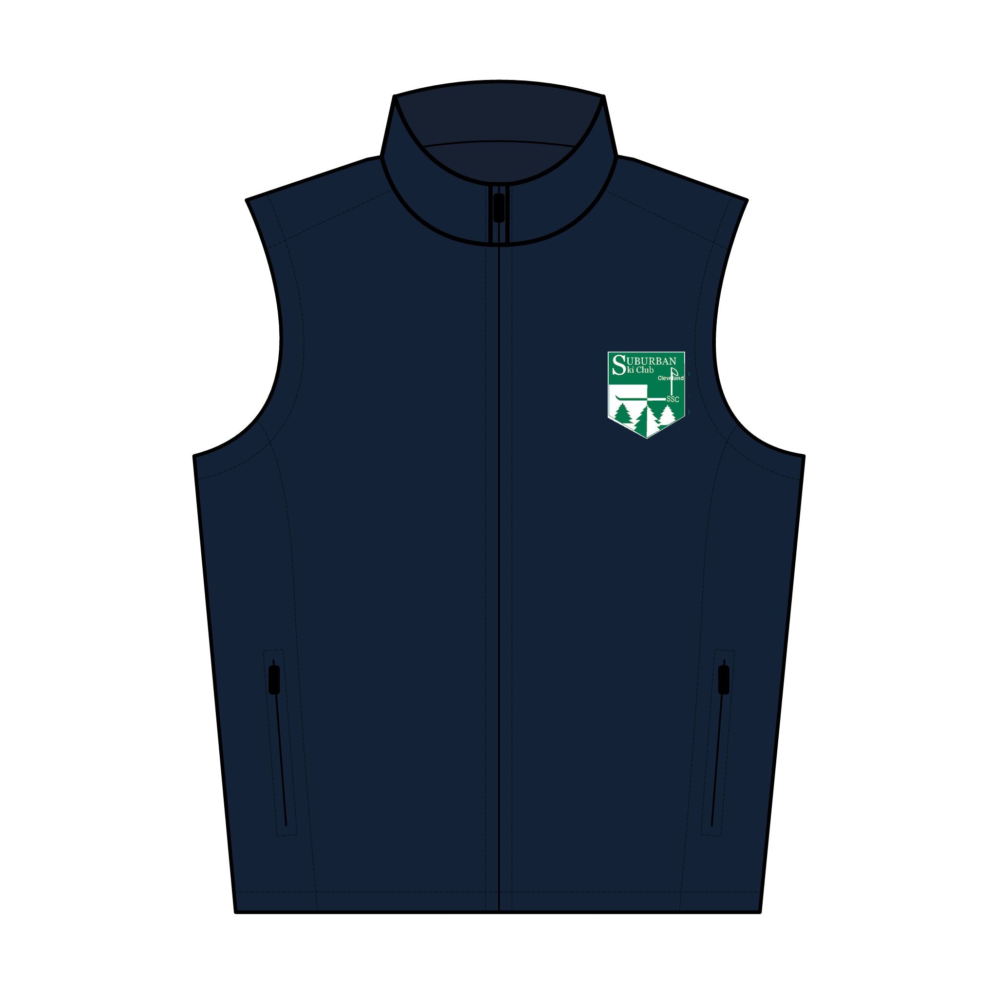 SSC Men's Soft Shell Vest with Custom Embroidery | Stylish Outdoor Layering Piece | Ideal for Gifts, Après Ski, SSC Sportswear