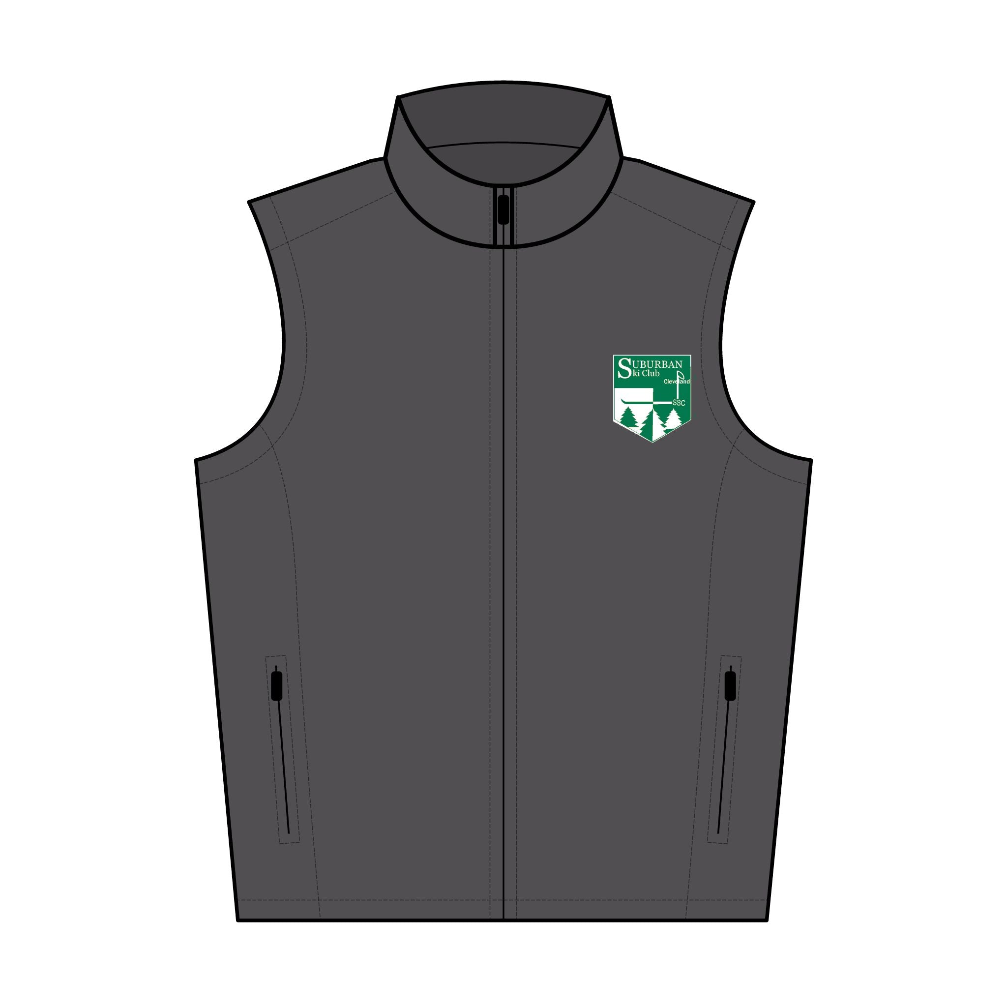 SSC Men's Soft Shell Vest with Custom Embroidery | Stylish Outdoor Layering Piece | Ideal for Gifts, Après Ski, SSC Sportswear