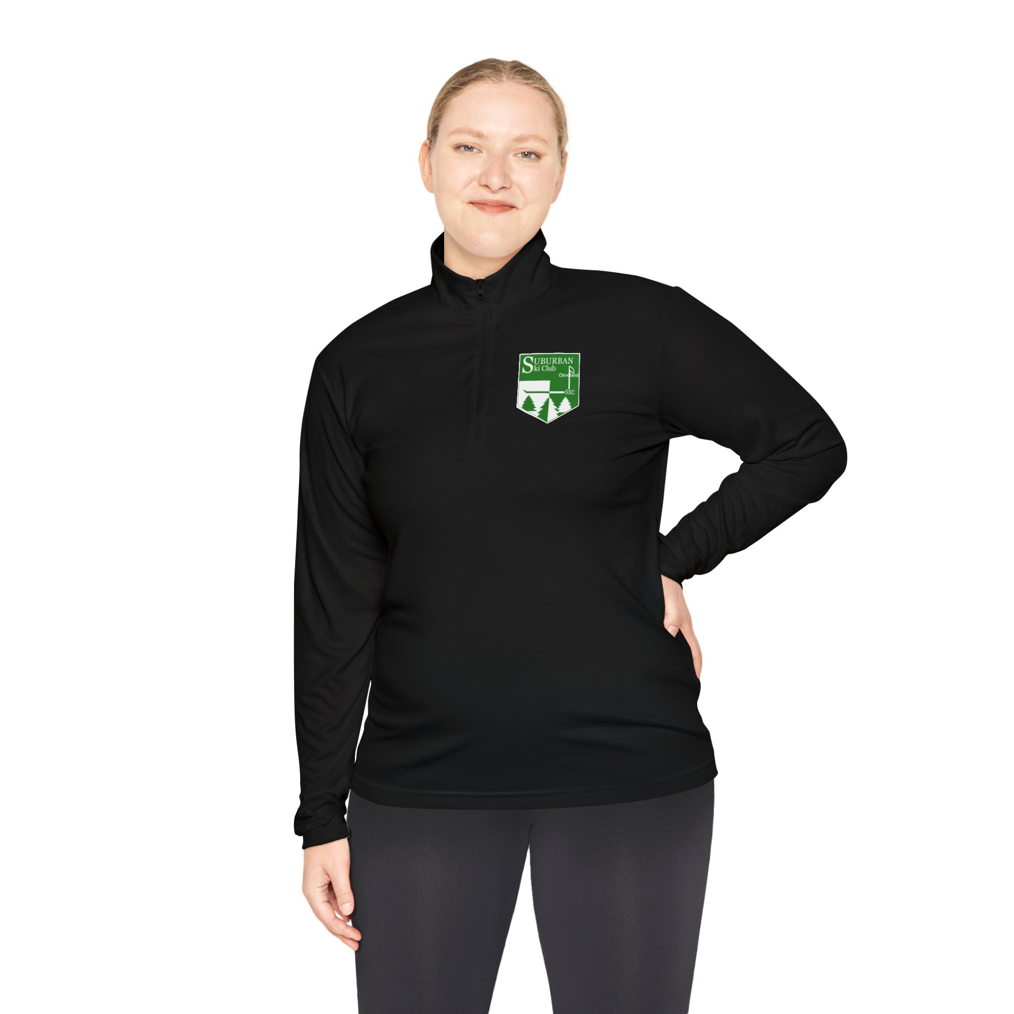 Suburban Cozy Unisex Quarter-Zip Pullover for Outdoor Adventures | Ideal for Ski Club, Travel, Gifting, Sports, Après Ski, and Casual Wear