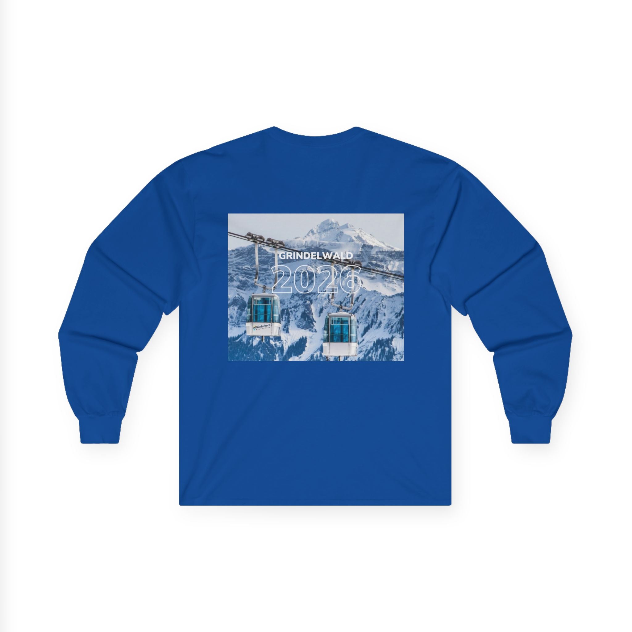 Grindelwald 2026 Adventure Long Sleeve Tee, Cozy Travel Shirt, Ski Club Essential, Makes the Perfect Holiday Gift