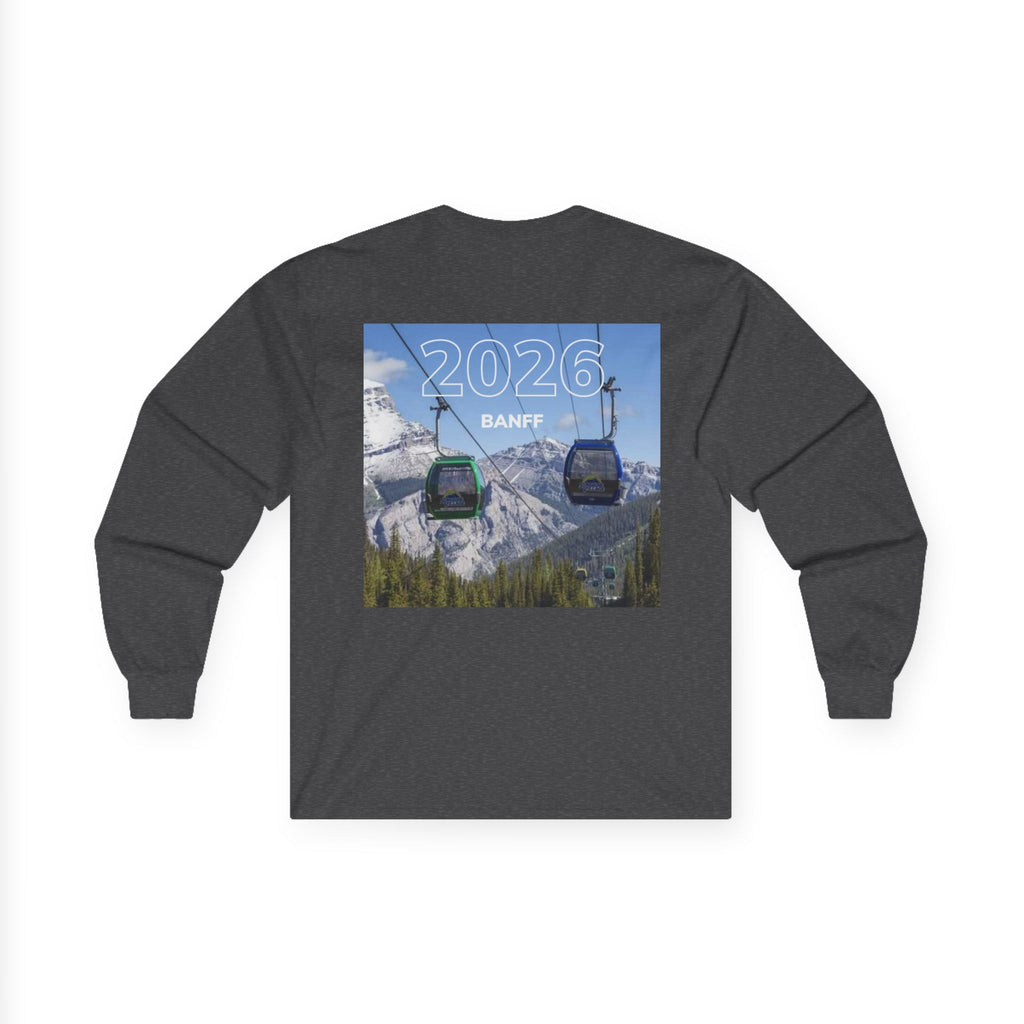 Banff 2026 Adventure Long Sleeve Tee | Unisex, Travel Shirt, Mountain Decor, 2026 Ski Club Essential