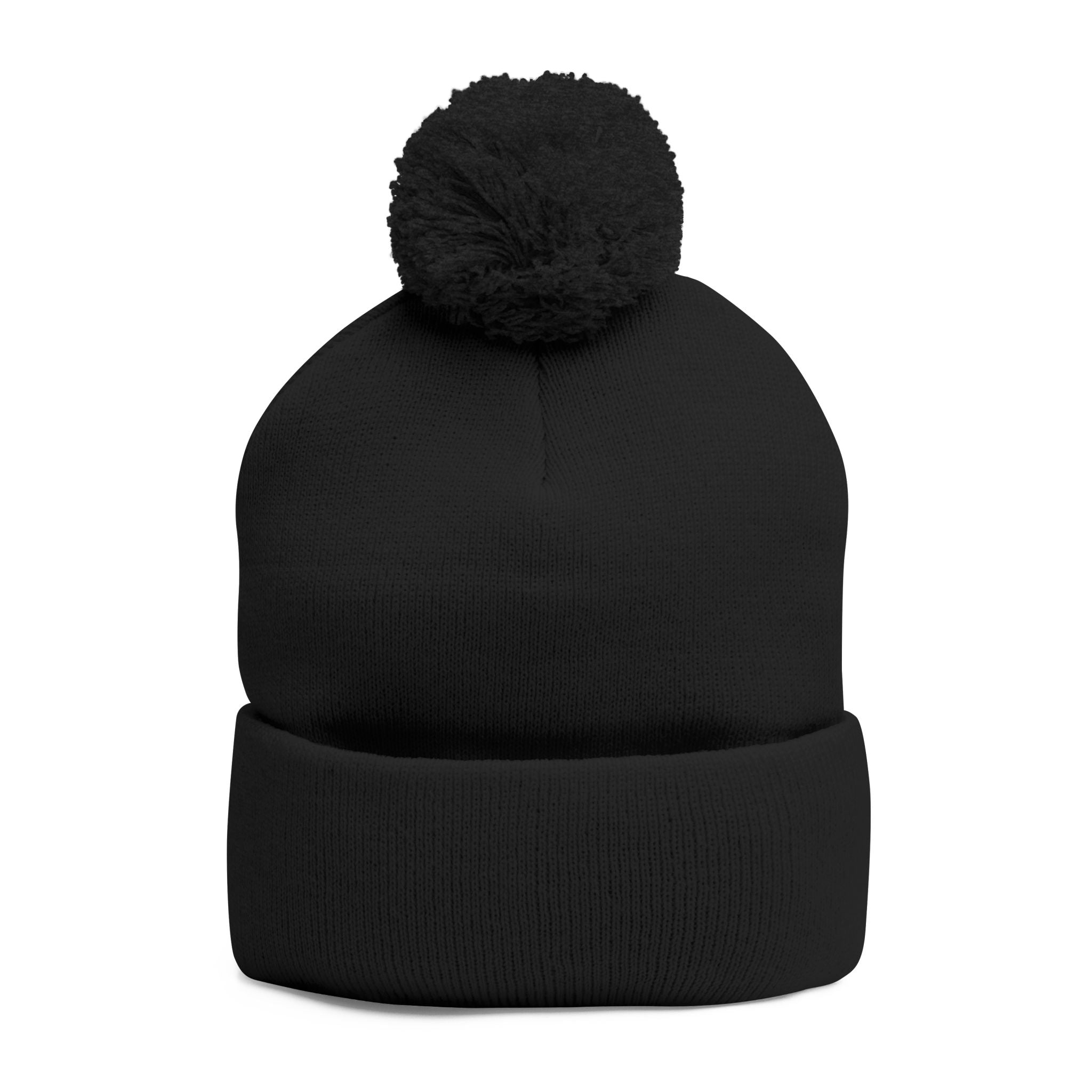 SSC Cozy Pom-Pom Knit Cap with Embroidery | Winter Beanie