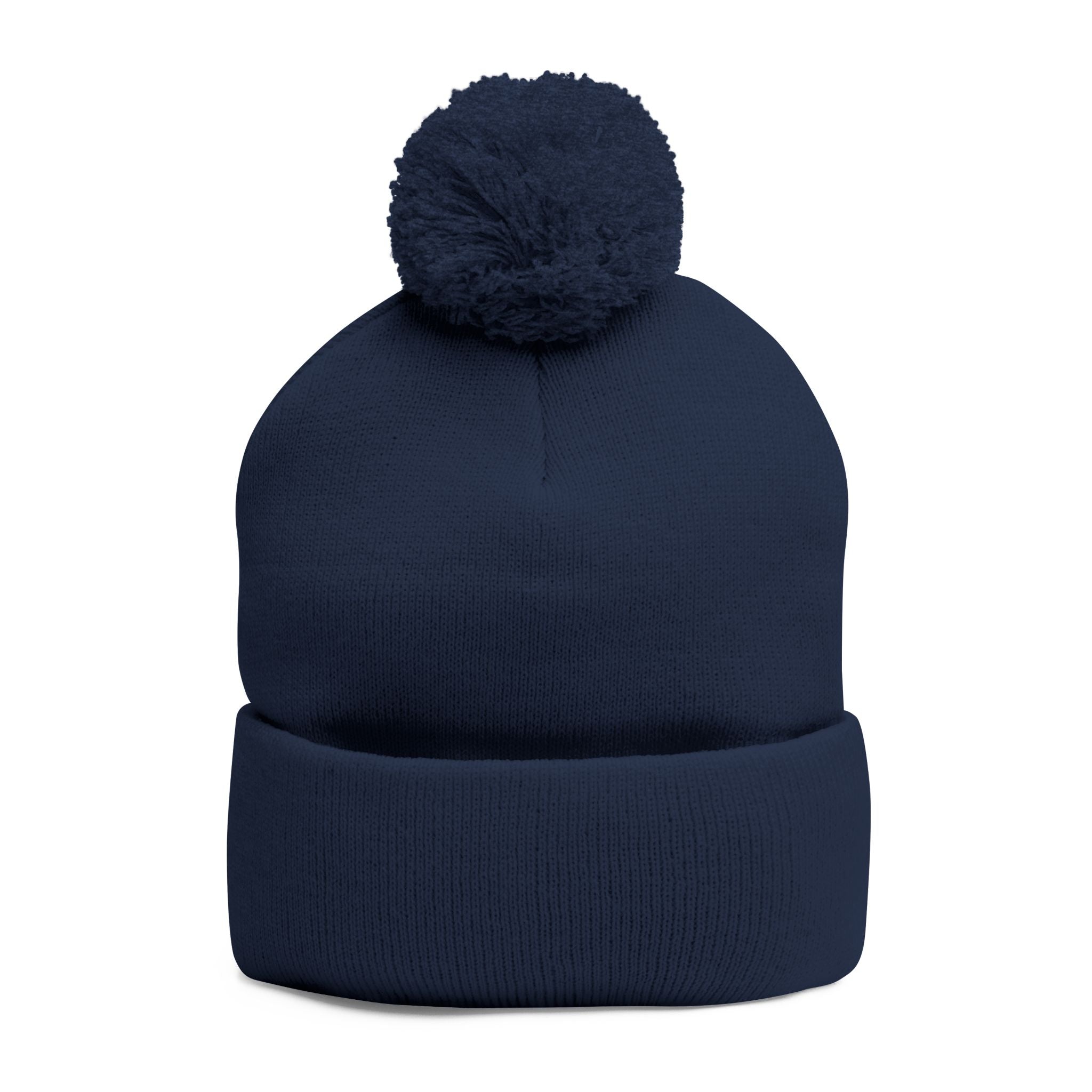 SSC Cozy Pom-Pom Knit Cap with Embroidery | Winter Beanie
