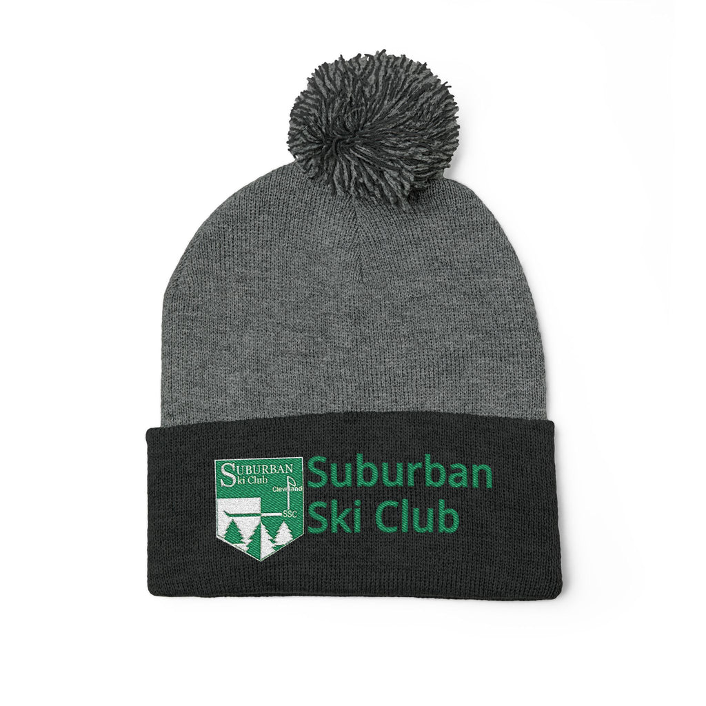 SSC Cozy Pom-Pom Knit Cap with Embroidery | Winter Beanie