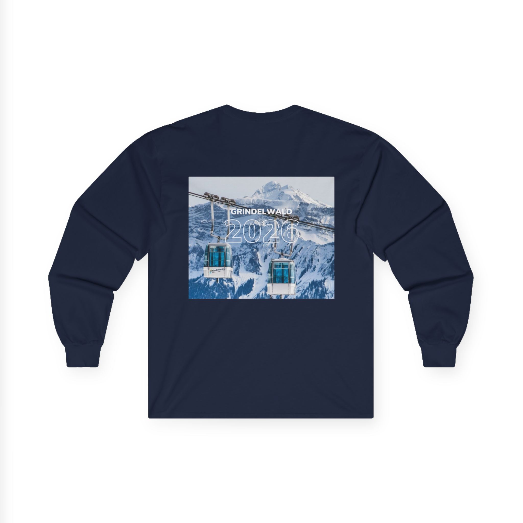 Grindelwald 2026 Adventure Long Sleeve Tee, Cozy Travel Shirt, Ski Club Essential, Makes the Perfect Holiday Gift