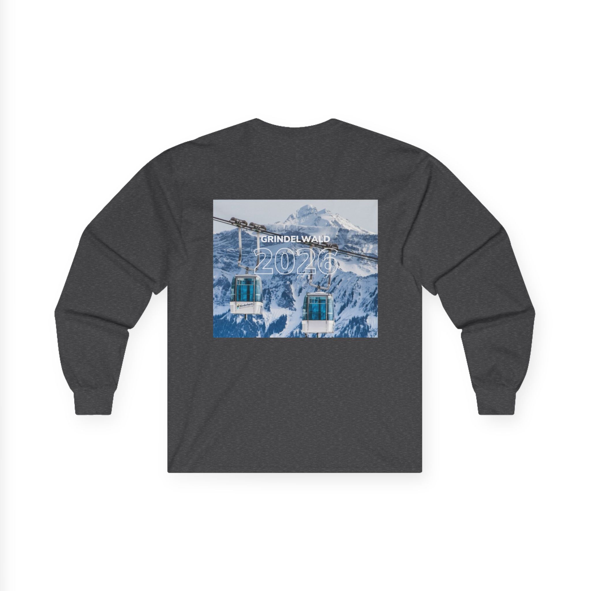 Grindelwald 2026 Adventure Long Sleeve Tee, Cozy Travel Shirt, Ski Club Essential, Makes the Perfect Holiday Gift