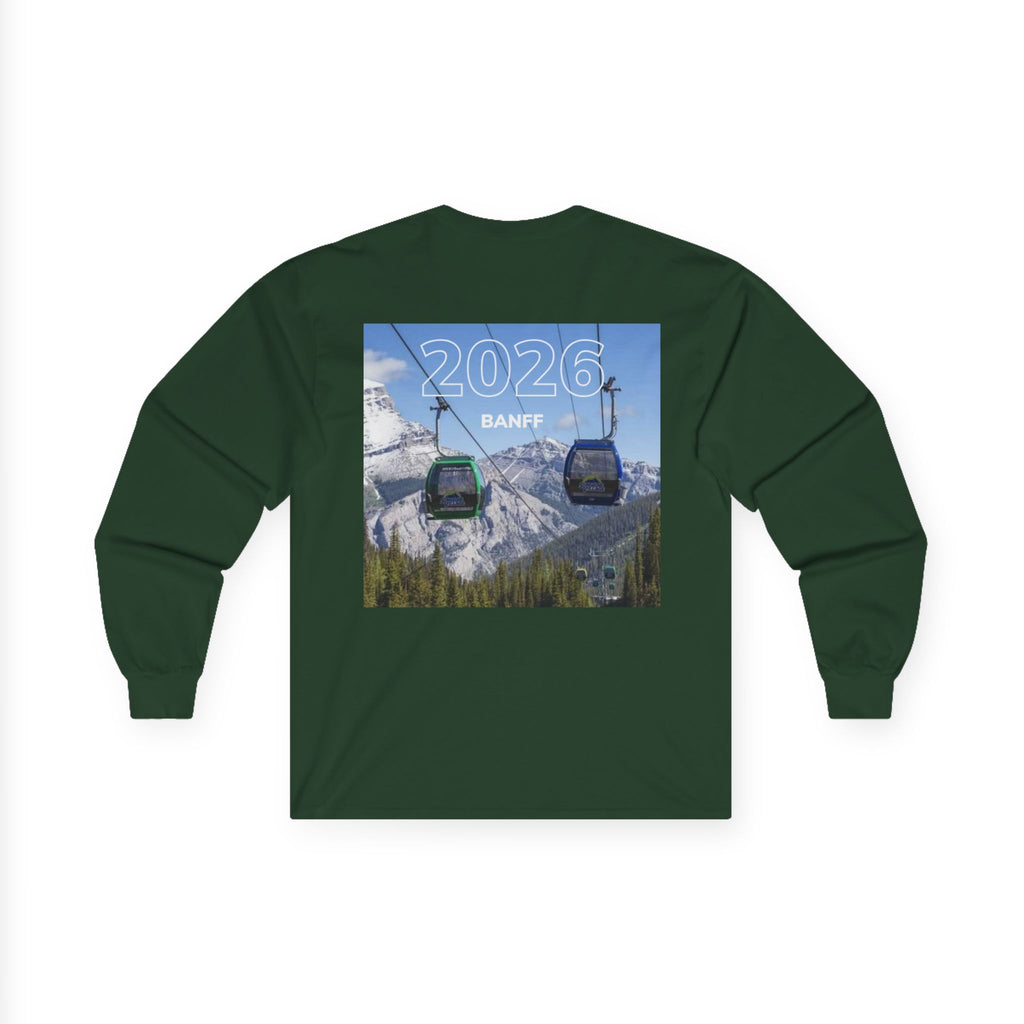 Banff 2026 Adventure Long Sleeve Tee | Unisex, Travel Shirt, Mountain Decor, 2026 Ski Club Essential
