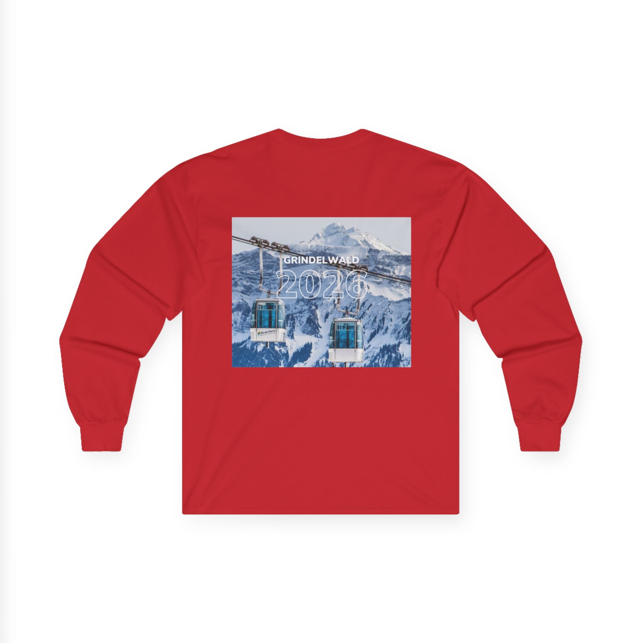 Grindelwald 2026 Adventure Long Sleeve Tee, Cozy Travel Shirt, Ski Club Essential, Makes the Perfect Holiday Gift