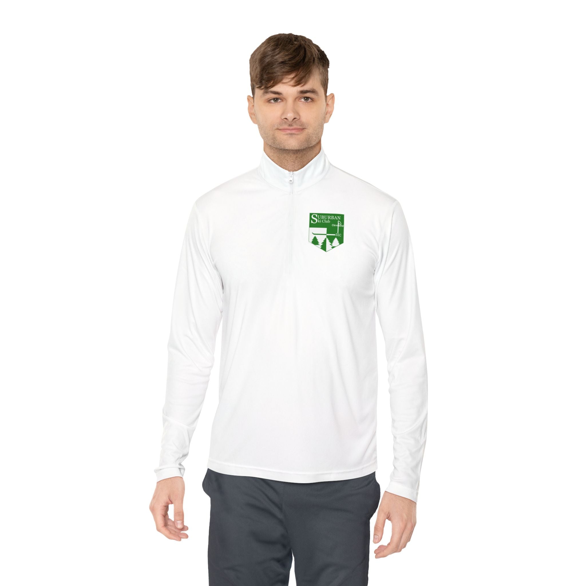 Suburban Cozy Unisex Quarter-Zip Pullover for Outdoor Adventures | Ideal for Ski Club, Travel, Gifting, Sports, Après Ski, and Casual Wear
