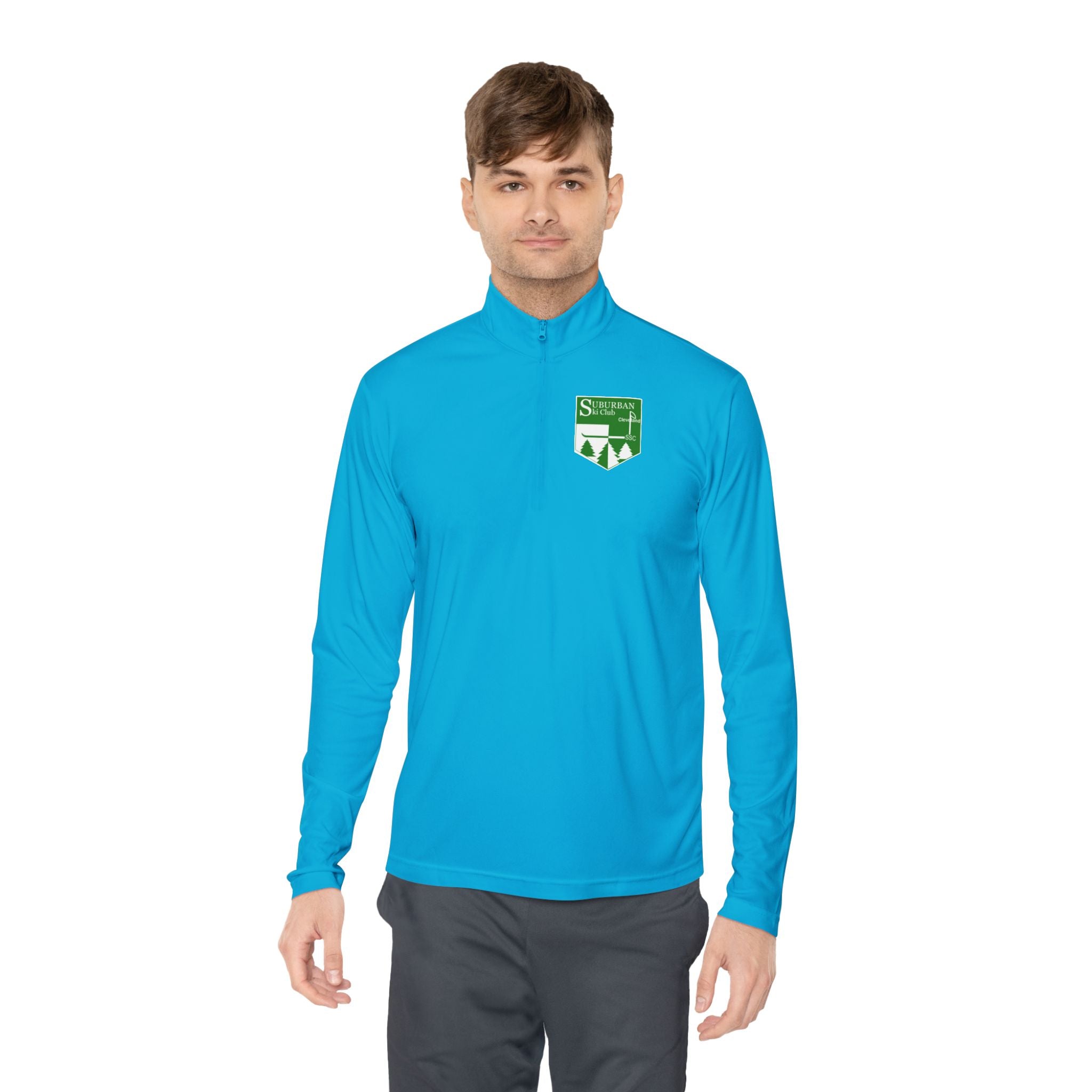 Suburban Cozy Unisex Quarter-Zip Pullover for Outdoor Adventures | Ideal for Ski Club, Travel, Gifting, Sports, Après Ski, and Casual Wear