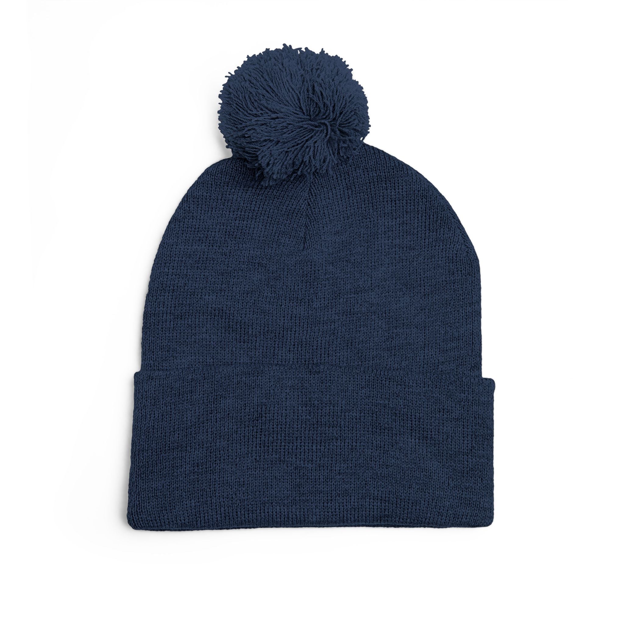 SSC Cozy Pom-Pom Knit Cap with Embroidery | Winter Beanie