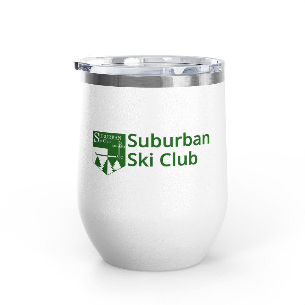 Sip and Chill Suburban Ski Club Après Wine Tumbler | 12oz Insulated Drinkware, Perfect for Ski Trips, Gifts for Skiers, Outdoor Activities, Winter Celebrations