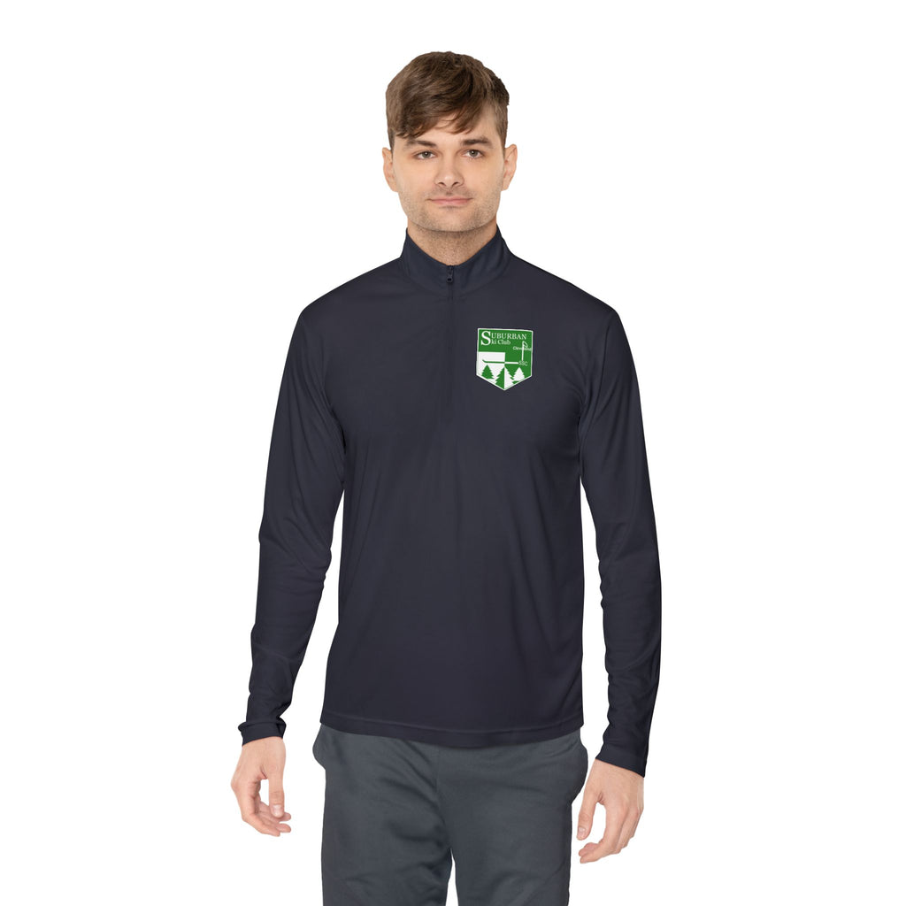 Suburban Cozy Unisex Quarter-Zip Pullover for Outdoor Adventures | Ideal for Ski Club, Travel, Gifting, Sports, Après Ski, and Casual Wear