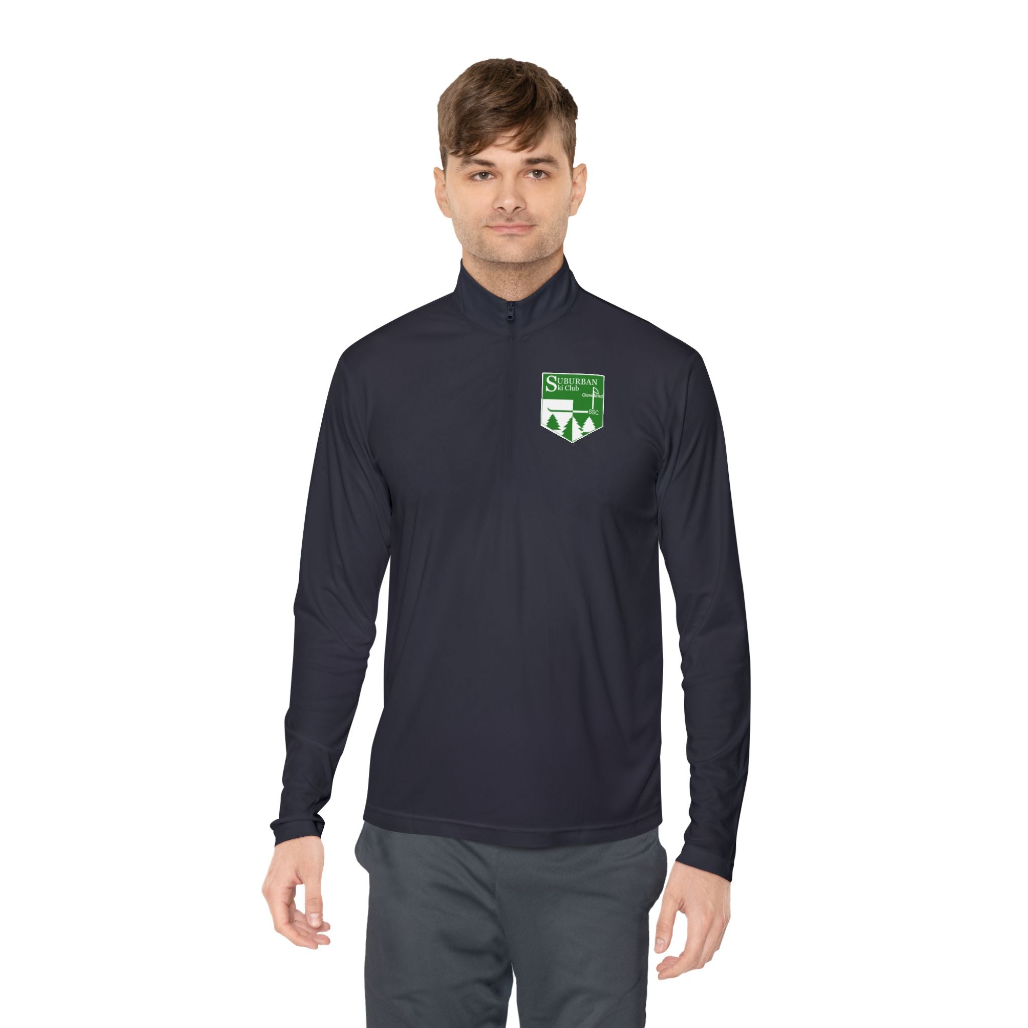 Suburban Cozy Unisex Quarter-Zip Pullover for Outdoor Adventures | Ideal for Ski Club, Travel, Gifting, Sports, Après Ski, and Casual Wear