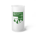 Frosted Glass Beer Mug - Suburban Ski Club Design, Perfect for Ski Enthusiasts
