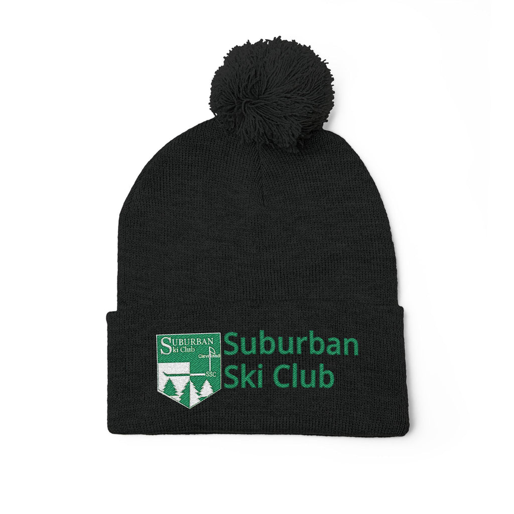 SSC Cozy Pom-Pom Knit Cap with Embroidery | Winter Beanie