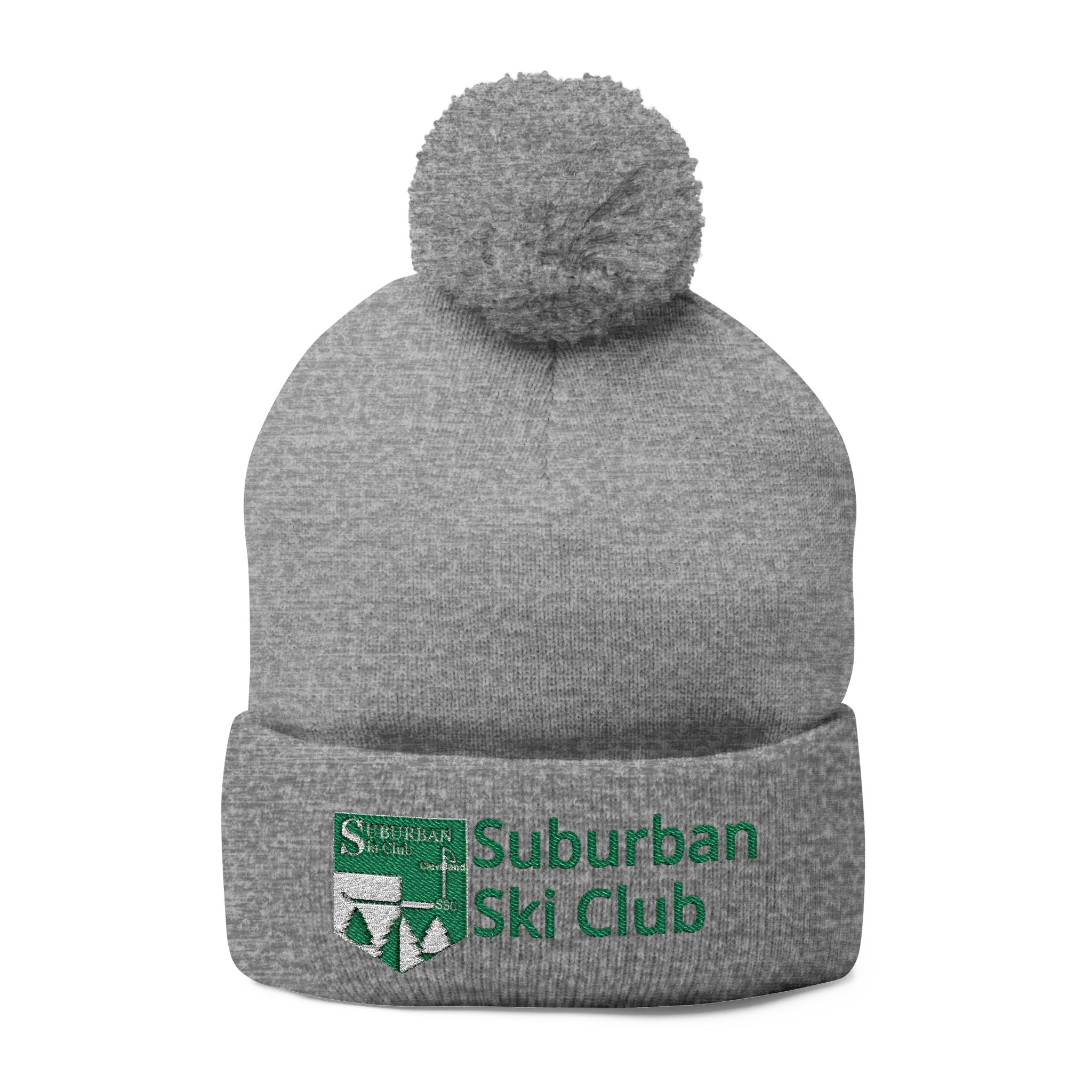 SSC Cozy Pom-Pom Knit Cap with Embroidery | Winter Beanie