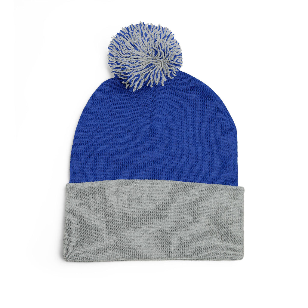 SSC Cozy Pom-Pom Knit Cap with Embroidery | Winter Beanie