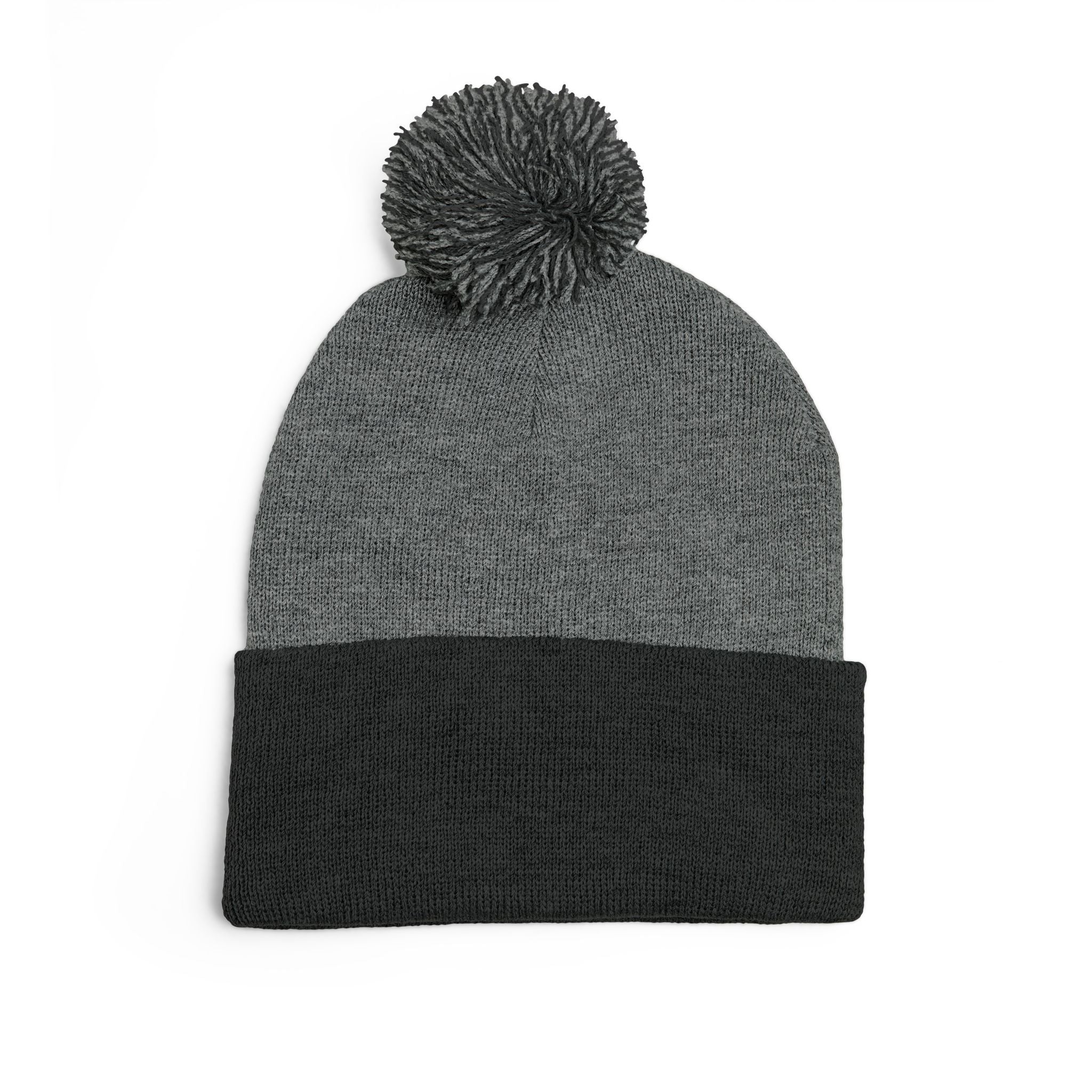 SSC Cozy Pom-Pom Knit Cap with Embroidery | Winter Beanie