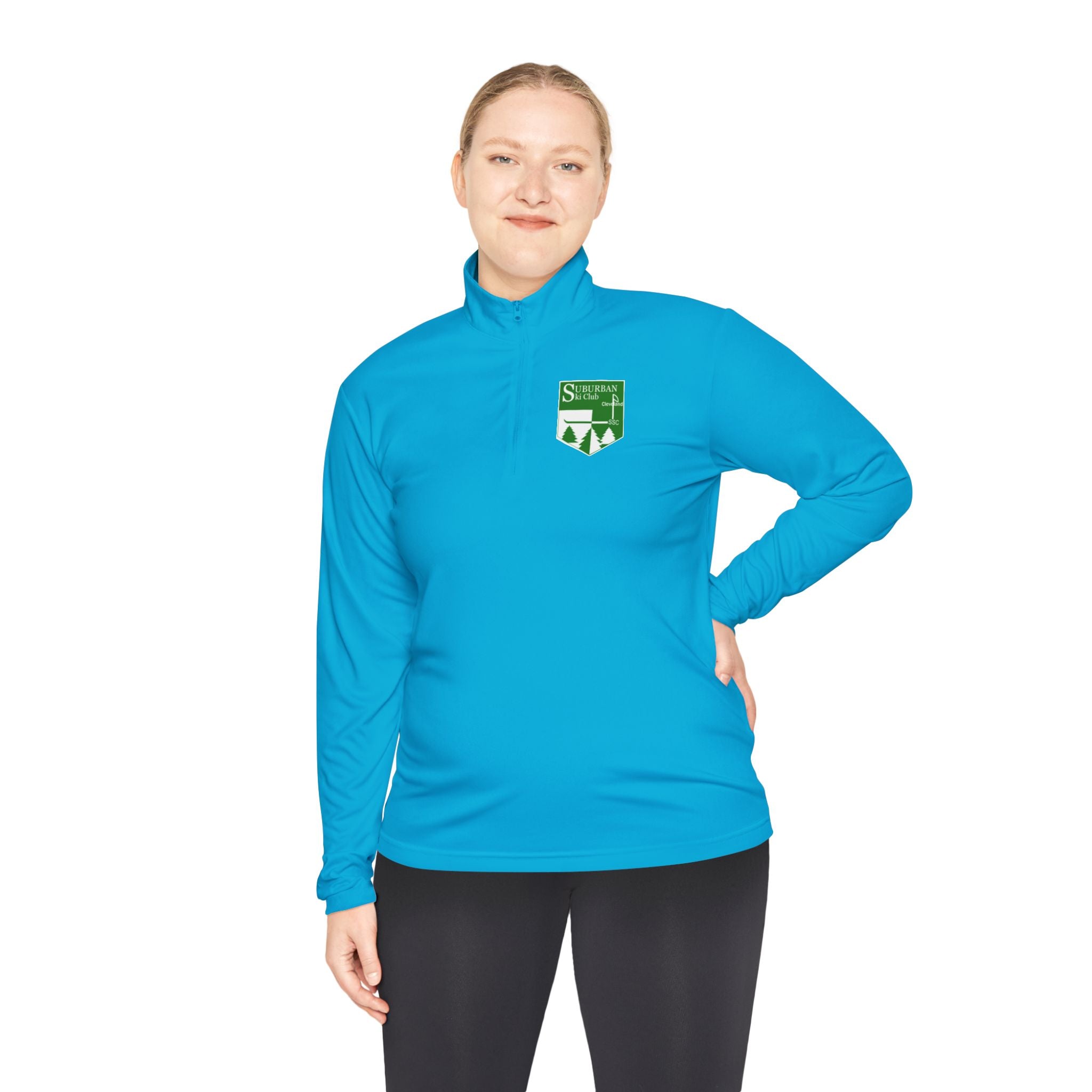 Suburban Cozy Unisex Quarter-Zip Pullover for Outdoor Adventures | Ideal for Ski Club, Travel, Gifting, Sports, Après Ski, and Casual Wear