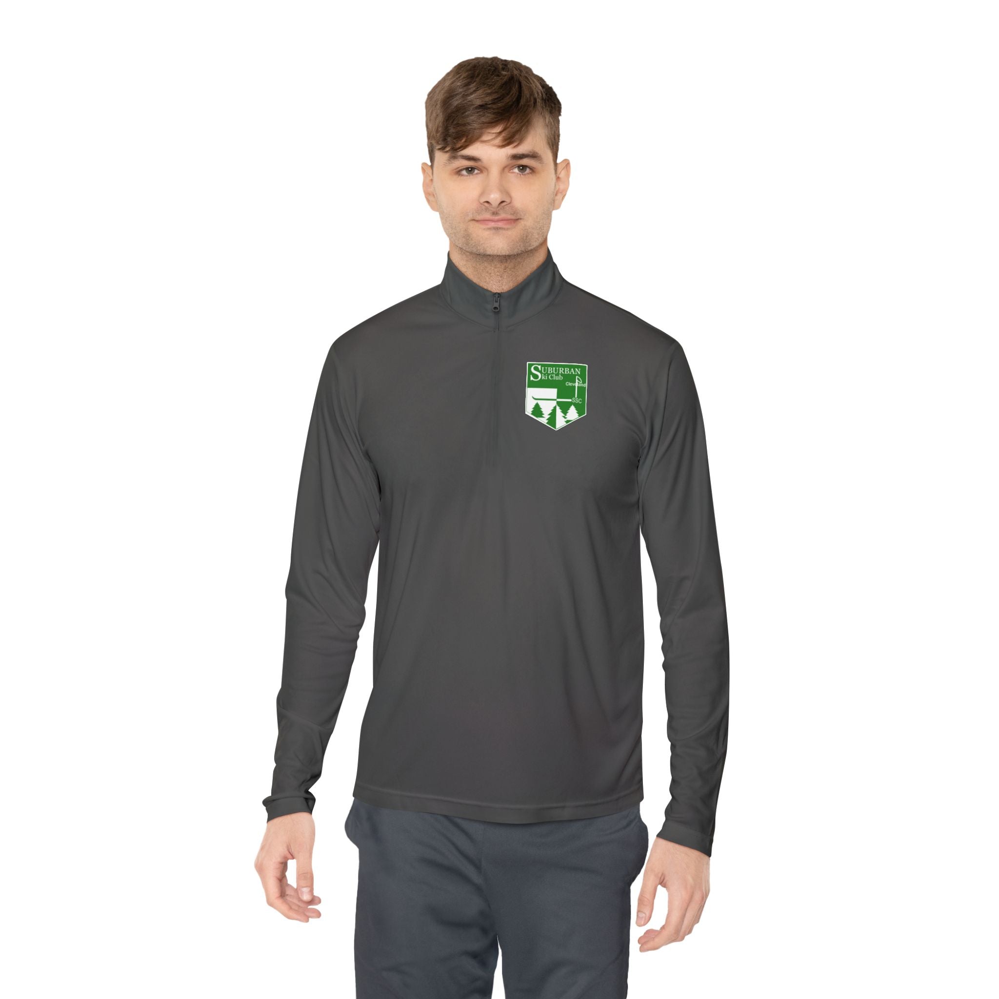 Suburban Cozy Unisex Quarter-Zip Pullover for Outdoor Adventures | Ideal for Ski Club, Travel, Gifting, Sports, Après Ski, and Casual Wear